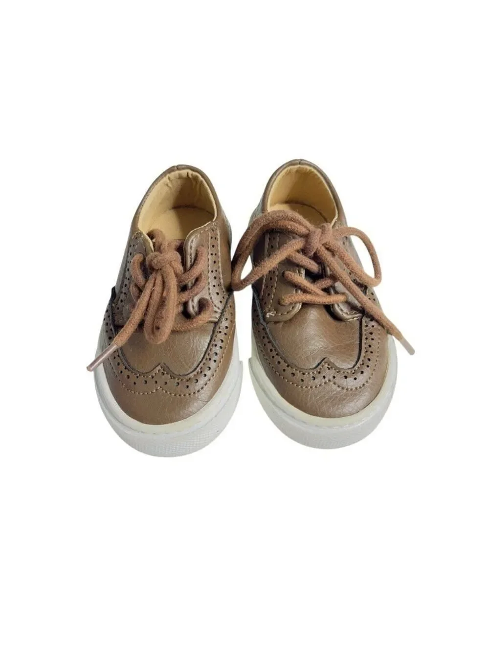 Janie and Jack Toddler Wingtip‎ Sneakers Brown Boys Size 5